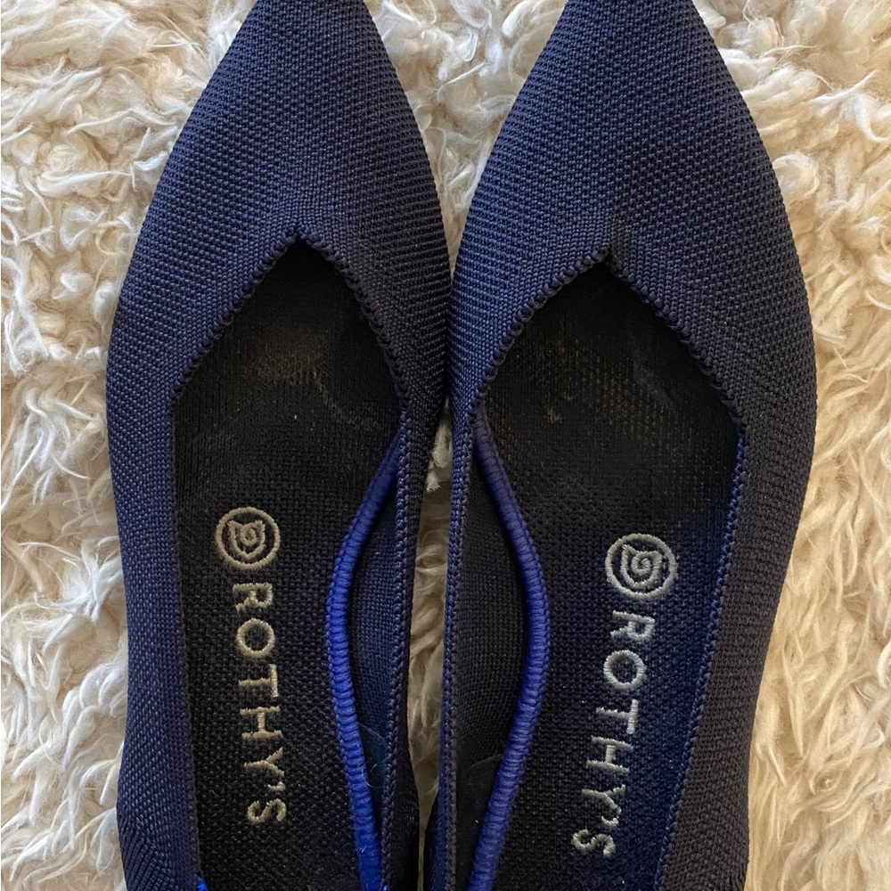 Rothy's Blue Knit Flats Minimalist Loafers